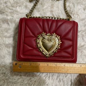 Red embellished bag